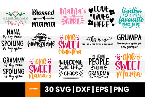 30 Family svg quotes bundle SVG Maumo Designs 