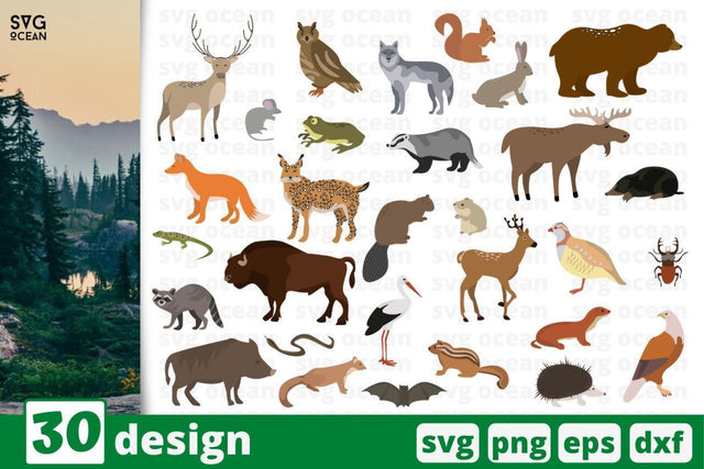 30 Forest animals designs cricut svg SVG SvgOcean 