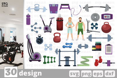 30 GYM designs cricut svg SVG SvgOcean 