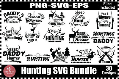 30 Hunting SVG Bundle - Hunter SVG, Deer SVG, Wild SVG SVG jacpot007 