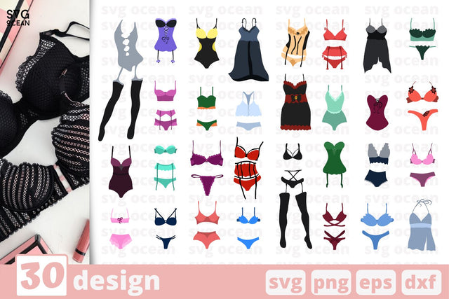 30 Lingerie designs cricut svg SVG SvgOcean 