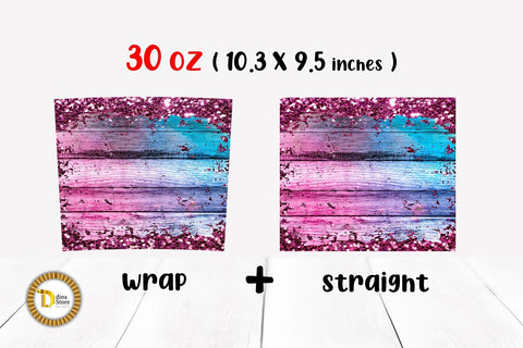 30 Oz skinny Tumbler designs blueish purple wood Sublimation Dina.store4art 