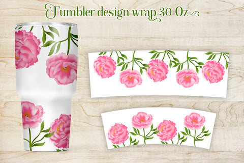 30 oz tumbler sublimation | Flower tumbler design Sublimation Svetana Studio 