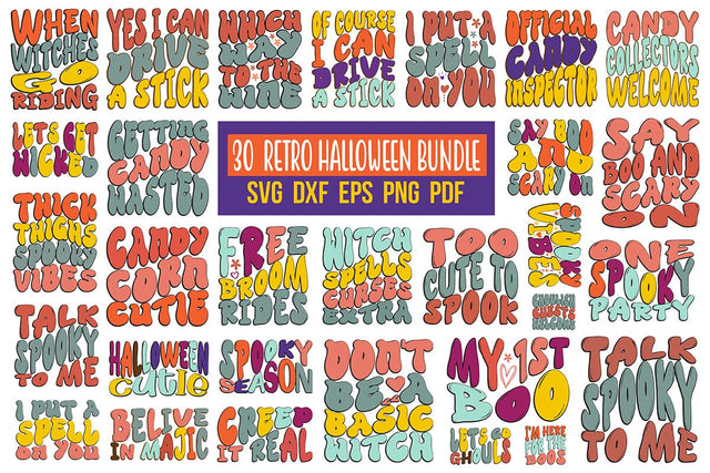 30 Retro Halloween SVG Bundle, Halloween Graphic SVG orpitasn 