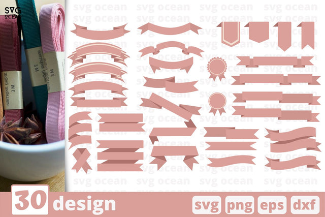 30 Ribbon designs cricut svg SVG SvgOcean 