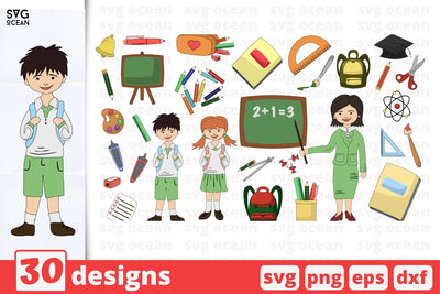30 School designs cricut svg SVG SvgOcean 