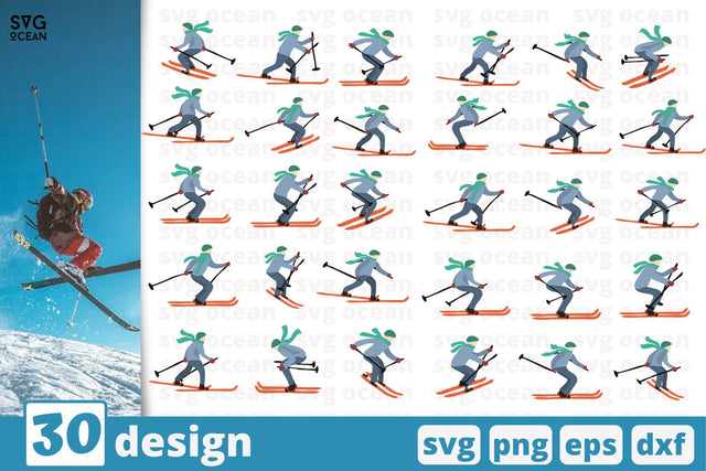 30 Skiing designs cricut svg SVG SvgOcean 