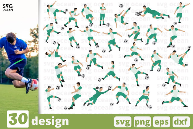 30 Soccer player designs cricut svg SVG SvgOcean 