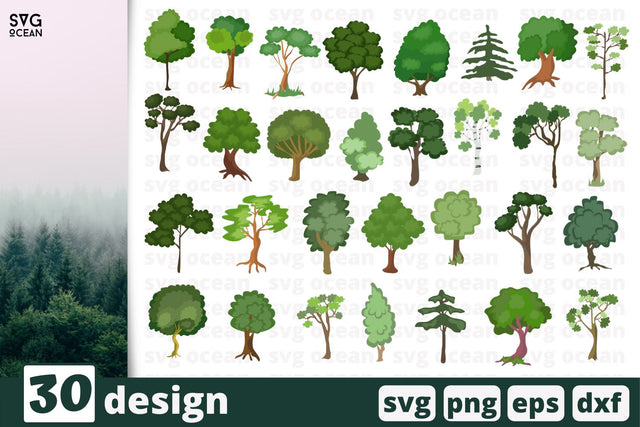 30 Trees designs cricut svg SVG SvgOcean 