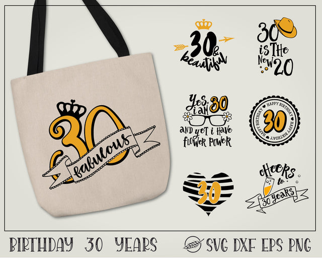 30 years, birthday bundle SVG Boertiek 