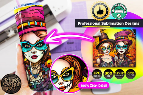 300 Halloween Mega Bundle | Tumbler Wraps | Stained glass Sublimation The Vintage Signs Shop 