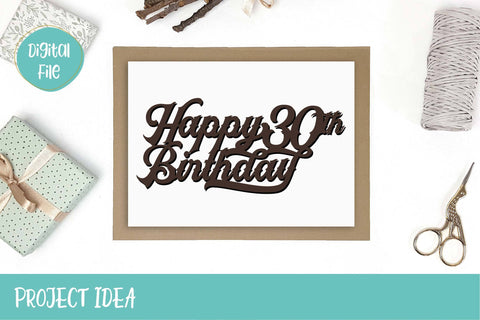 30th Birthday SVG | Happy 30th Birthday Cake Topper SVG SVG OyoyStudioDigitals 