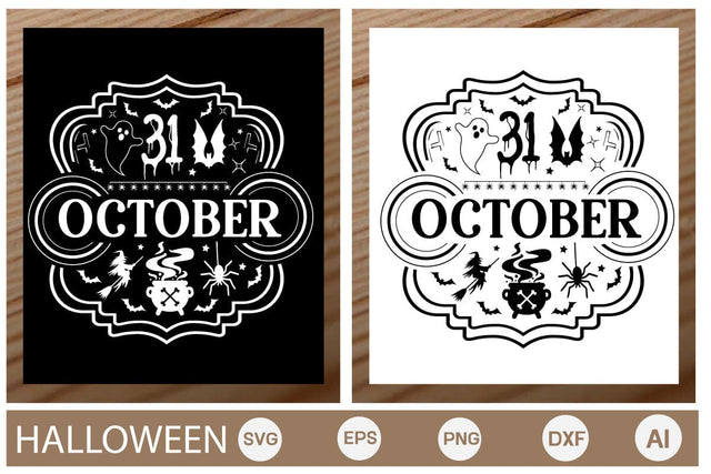 31 October Porch SVG SVGs,Quotes and Sayings,Food & Drink,On Sale, Print & Cut SVG DesignPlante 503 