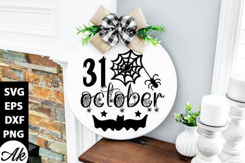 31 October Round Sign SVG akazaddesign 