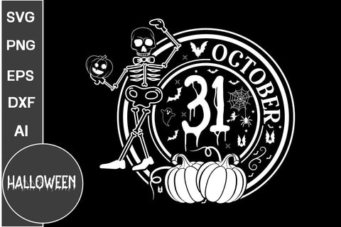 31 October Round Signs Svg Cut File, Farmhouse Halloween SVG design, Halloween SVG design SVG DesignPlante 503 