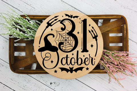 31 October SVG, Halloween Round Sign SVG SVG CraftLabSVG 