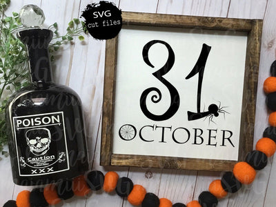 31 October Svg, Halloween Svg, October 31 Svg, Halloween Sign Svg, Cricut and Silhouette SVG MaiamiiiSVG 