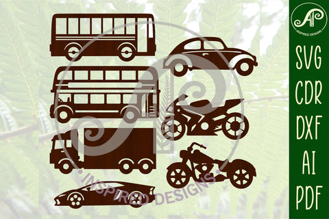 31 Vehicle cut out designs, laser cut file, shapes. SVG SVG APInspireddesigns 