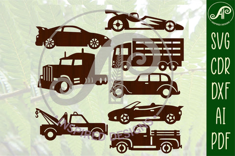 31 Vehicle cut out designs, laser cut file, shapes. SVG SVG APInspireddesigns 