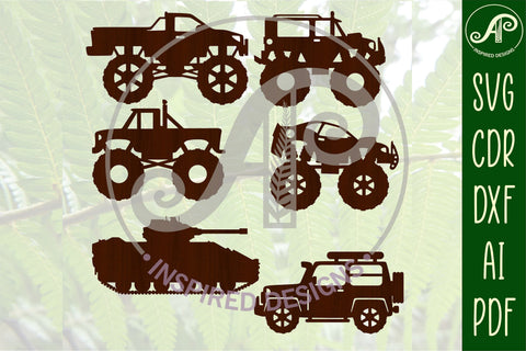 31 Vehicle cut out designs, laser cut file, shapes. SVG SVG APInspireddesigns 