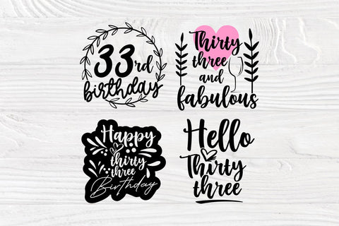 33rd Birthday SVG Bundle, Birthday Shirt Designs SVG TonisArtStudio 