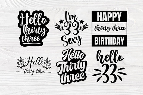 33rd Birthday SVG Bundle, Birthday Shirt Designs SVG TonisArtStudio 