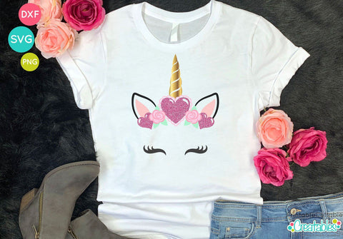 34 Unicorn Face SVG Bundle - Unicorn Eyelashes SVG SVG Printable Cuttable Creatables 