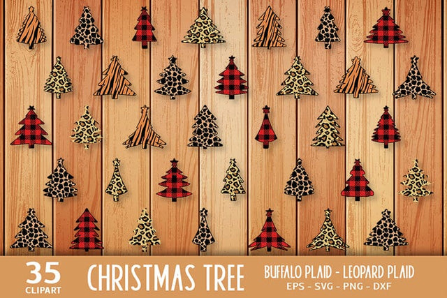 35 Christmas Tree svg cut files, Buffalo Plaid Svg Bundle, Buffalo Plaid layer, Christmas Tree Outline, Christmas Ornaments Svg SVG etcify 