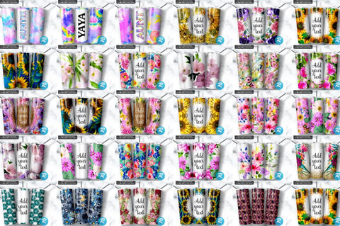 350 Tumbler Wraps for 20 oz / 30 oz Sublimation Bundle Sublimation Regulrcrative 