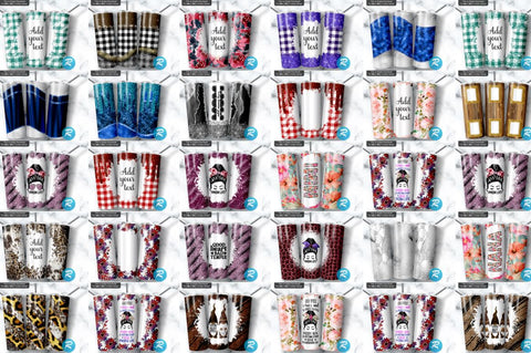 350 Tumbler Wraps for 20 oz / 30 oz Sublimation Bundle Sublimation Regulrcrative 