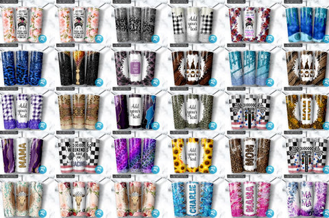 350 Tumbler Wraps for 20 oz / 30 oz Sublimation Bundle Sublimation Regulrcrative 
