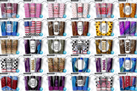 350 Tumbler Wraps for 20 oz / 30 oz Sublimation Bundle Sublimation Regulrcrative 