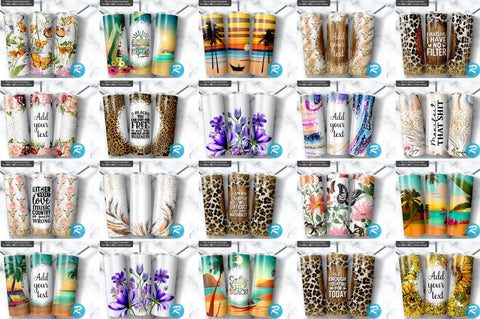 350 Tumbler Wraps for 20 oz / 30 oz Sublimation Bundle Sublimation Regulrcrative 