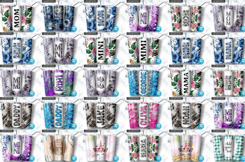 350 Tumbler Wraps for 20 oz / 30 oz Sublimation Bundle Sublimation Regulrcrative 