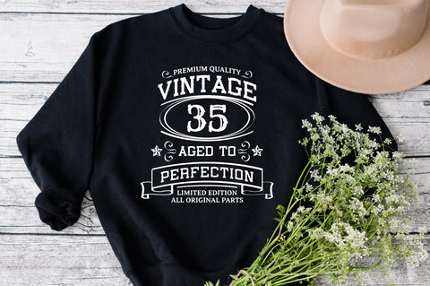 35th Birthday SVG, Vintage Birthday, limited edition svg, funny birthday SVG, Original Parts, Cut File, Instant Download SVG Fauz 