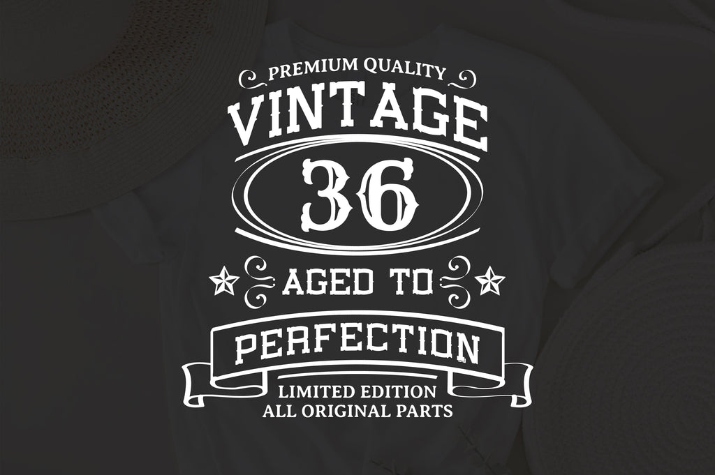 36th Birthday SVG, Vintage Birthday, limited edition svg, funny ...