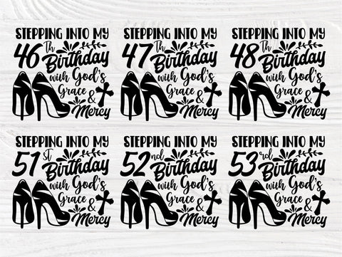 36th to 55th Birthday Girl SVG, High Heel Svg SVG TonisArtStudio 