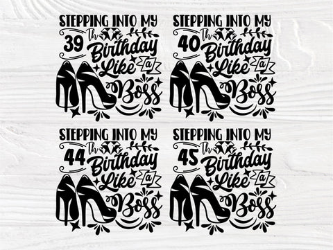 36th to 55th Birthday Like a Boss SVG, High Heels SVG TonisArtStudio 