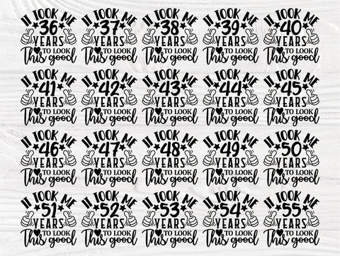 36th to 55th Birthday SVG Bundle, Shirt Designs SVG TonisArtStudio 