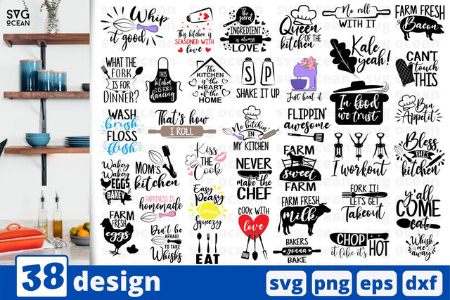 38 Kitchen designs cricut svg SVG SvgOcean 