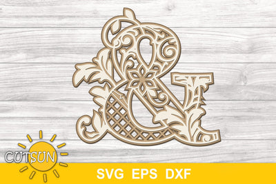 3D Alphabet Layered Mandala & - 3 layers cut file 3D Paper CutsunSVG 