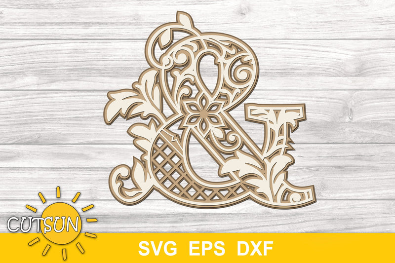 3D Alphabet Layered Mandala & - 3 layers cut file 3D Paper CutsunSVG 