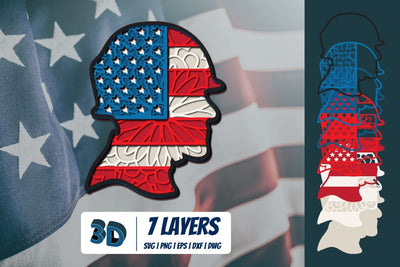 3D American Soldier SVG SVG SvgOcean 