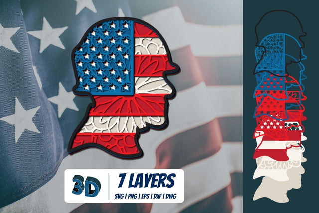 3D American Soldier SVG SVG SvgOcean 