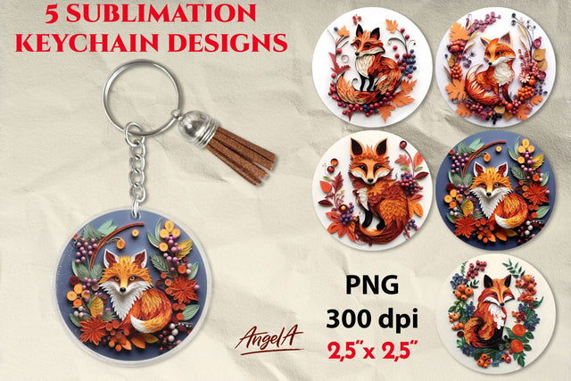 3d animal sublimation bundle / Round keychain sublimation Sublimation Angelina Semenova 