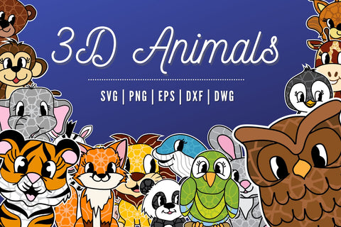 3D Animals SVG Bundle SVG SvgOcean 