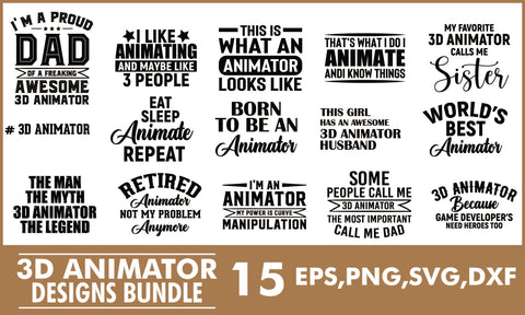 3D Animator SVG Designs Bundle SVG PatternFeed8 