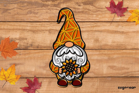 3D Autumn Gnome Svg SVG SvgOcean 