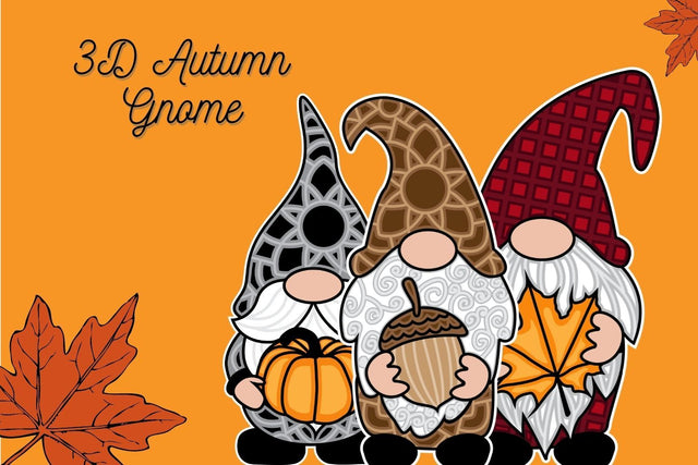 3D Autumn Gnomes SVG Bundle SVG SvgOcean 