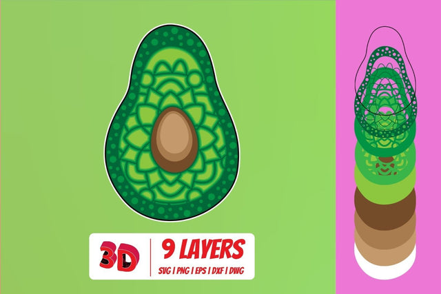 3D Avocado SVG Cut File SVG SvgOcean 